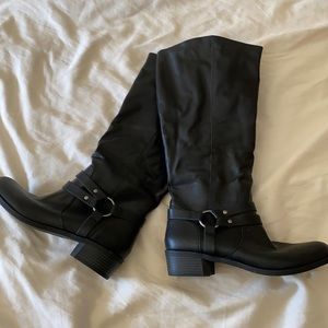 Black - Size 10 - Heeled Riding Boot